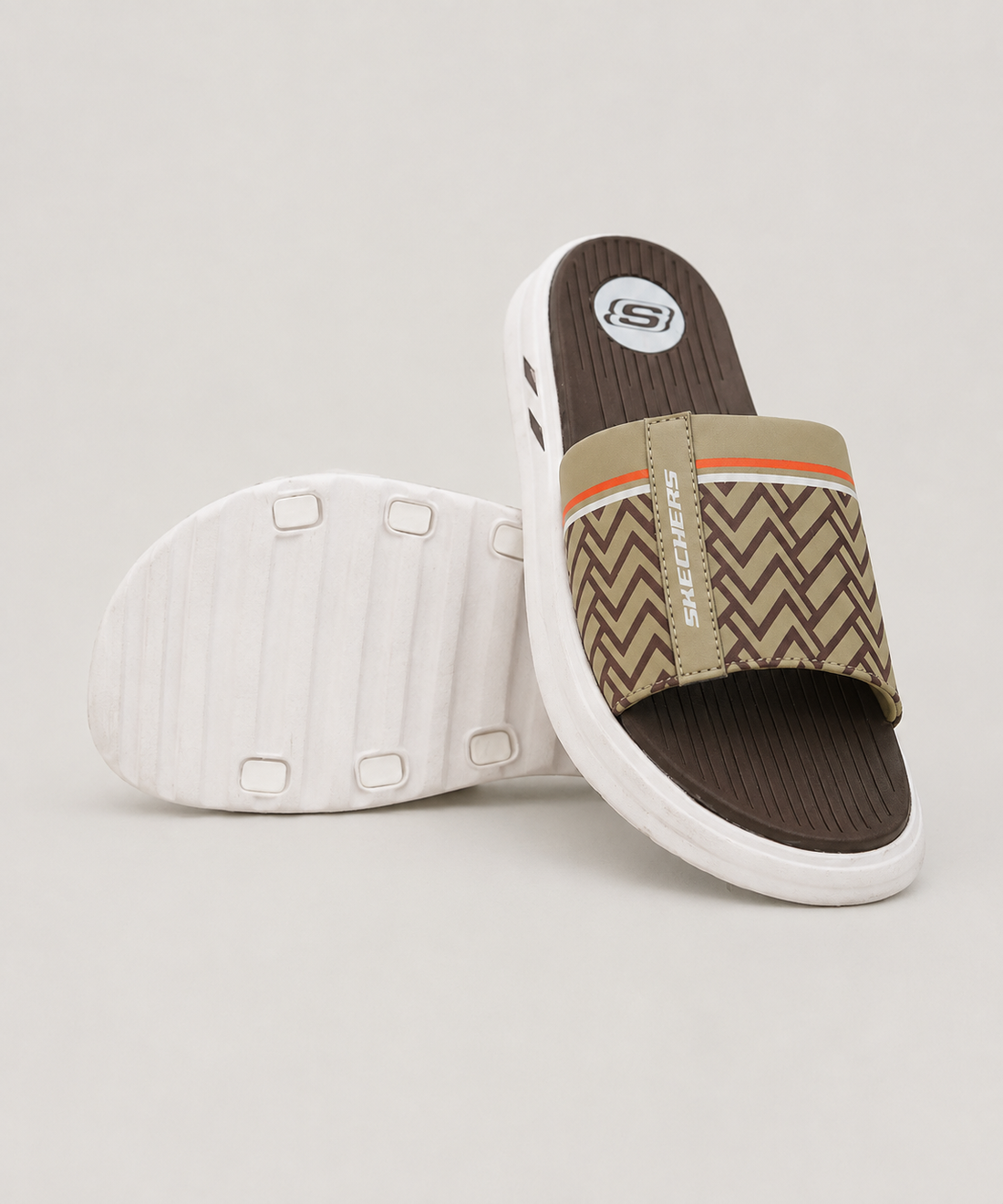 SKECHER COMFY SENDALS BROWN