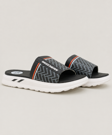 SKECHERS COMFY SLIDE BLACK